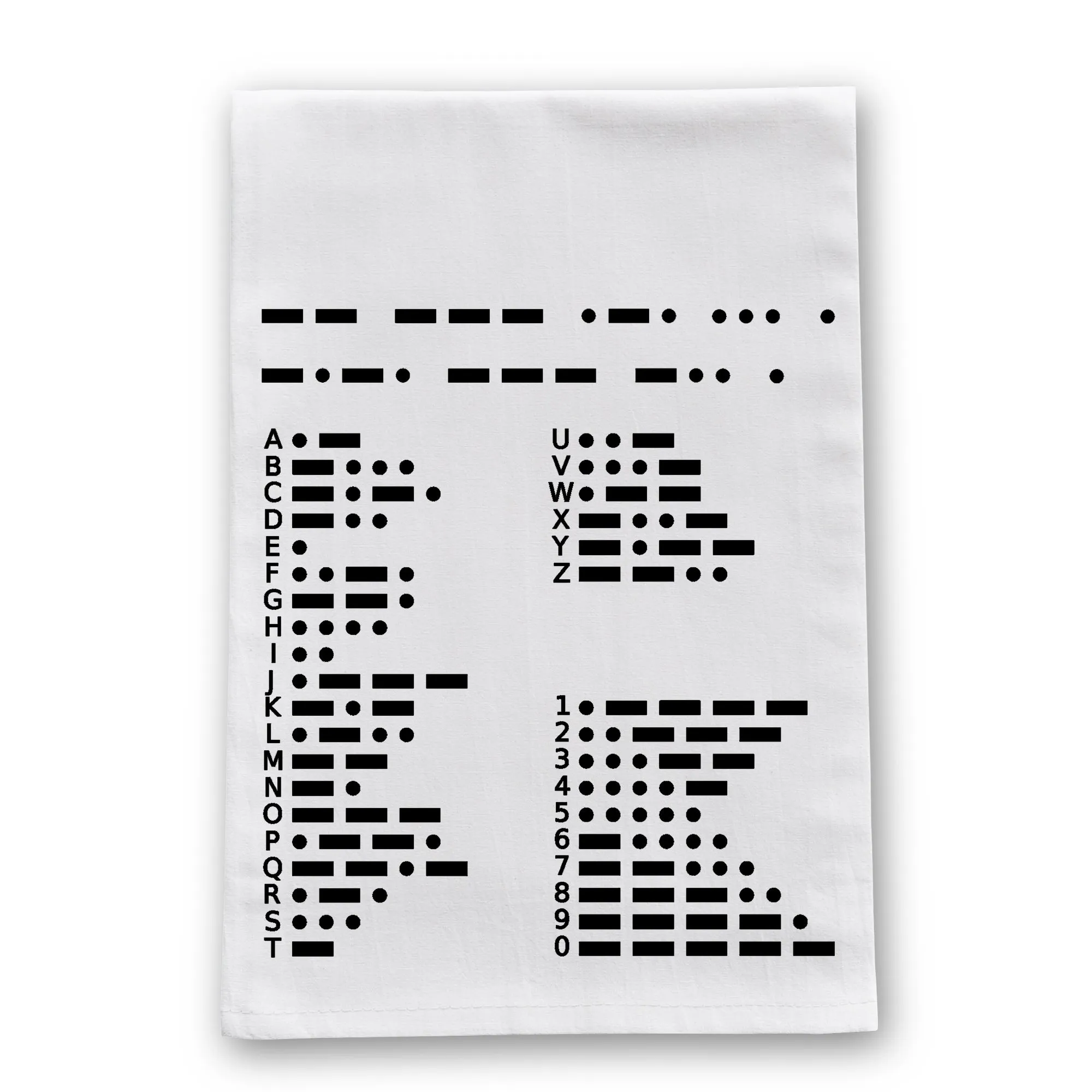 Morse Code Kitchen Towel