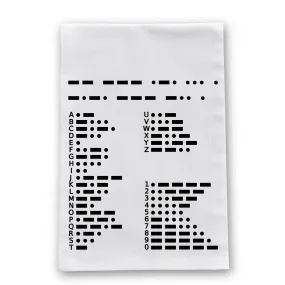 Morse Code Kitchen Towel