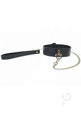 Ouch Rome Coll Collar Leash Black