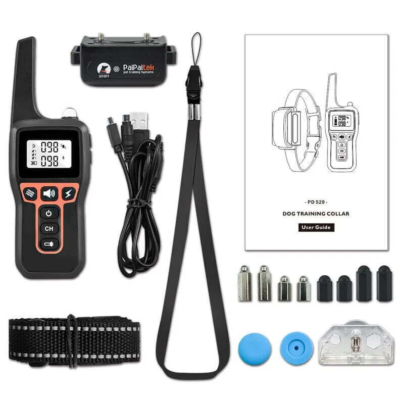 PPTekPro™ Remote Dog Shock Training Collar: 3280ft, Rechargeable, Waterproof LCD