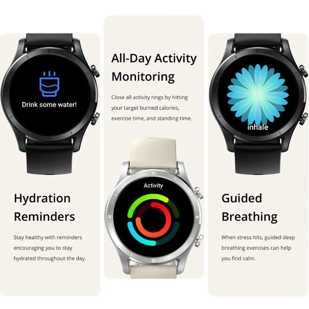 Realme TechLife Watch R100 RMW2106 Smart Watch Black Aluminum Case With Black Silicone Strap
