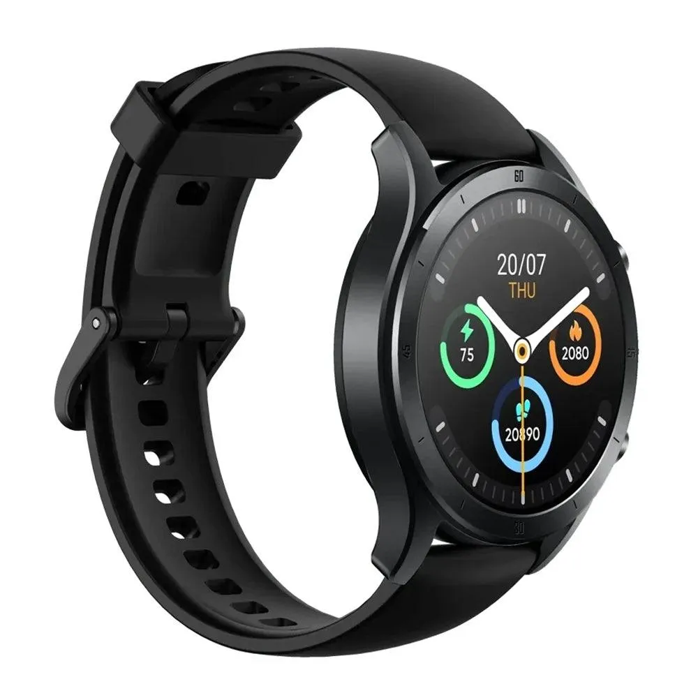 Realme TechLife Watch R100 RMW2106 Smart Watch Black Aluminum Case With Black Silicone Strap