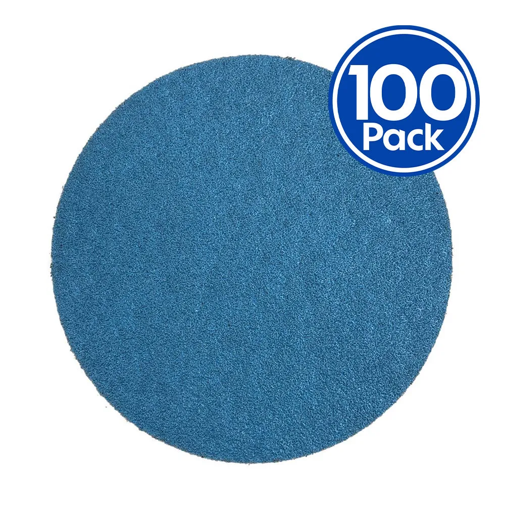 REVCUT Blue Sandpaper Grit P320 150mm Stick On No Hole x 100 Pack Box 6 Inch