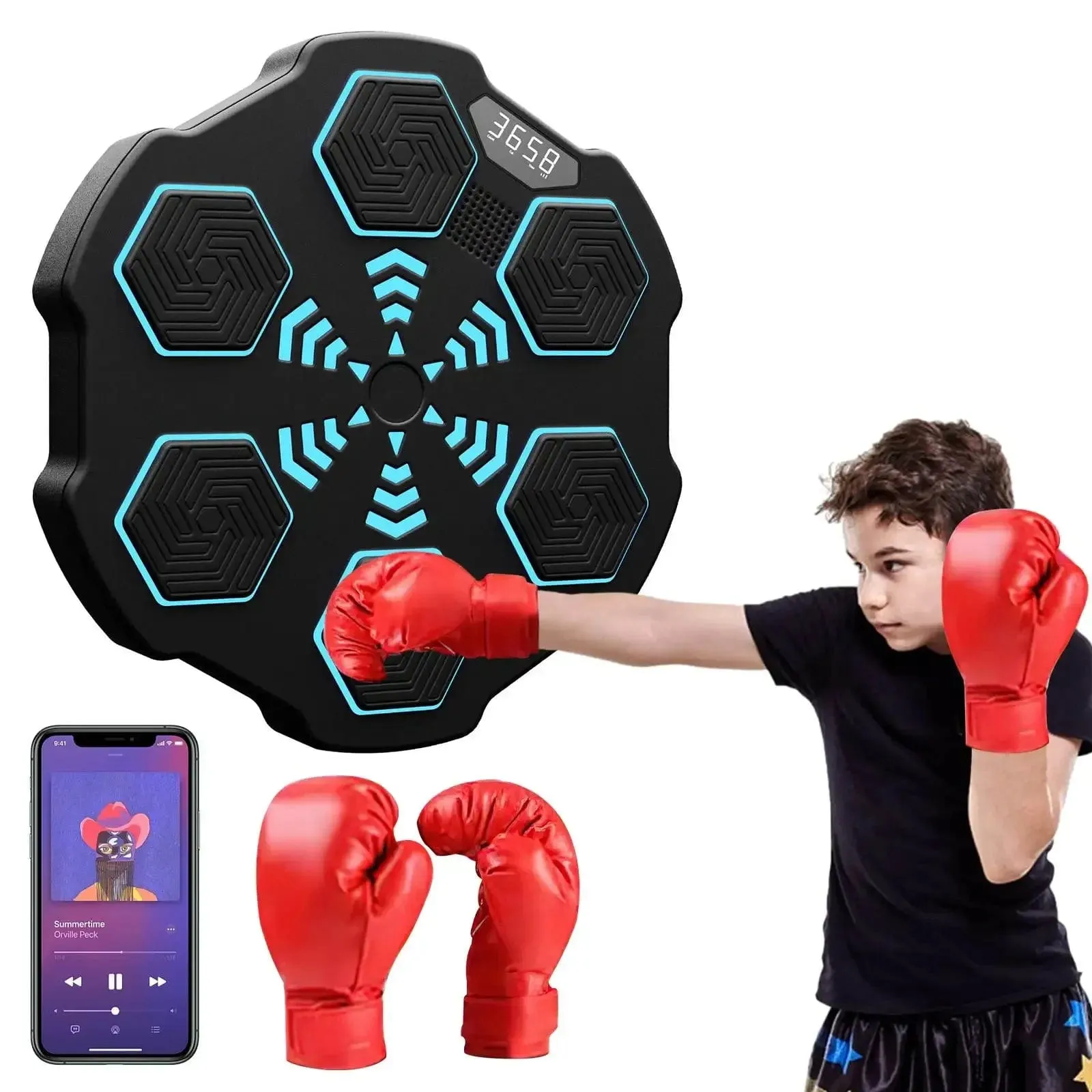 RhythmStrike: Smart Sensor Interactive Boxing Machine w/ Gloves