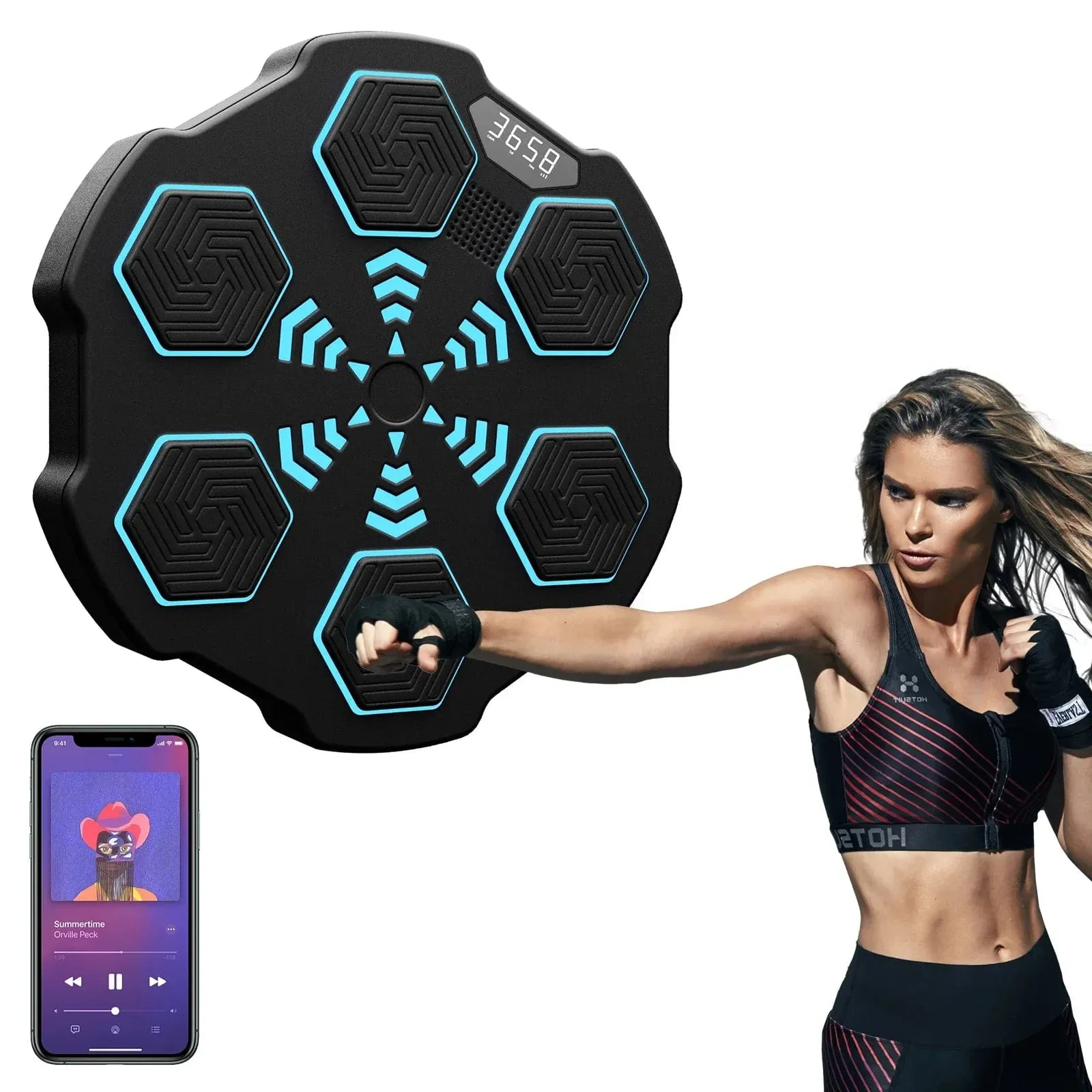 RhythmStrike: Smart Sensor Interactive Boxing Machine w/ Gloves