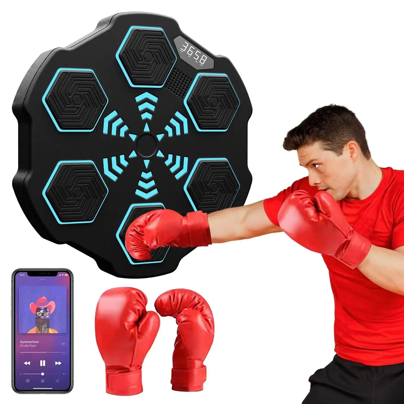 RhythmStrike: Smart Sensor Interactive Boxing Machine w/ Gloves
