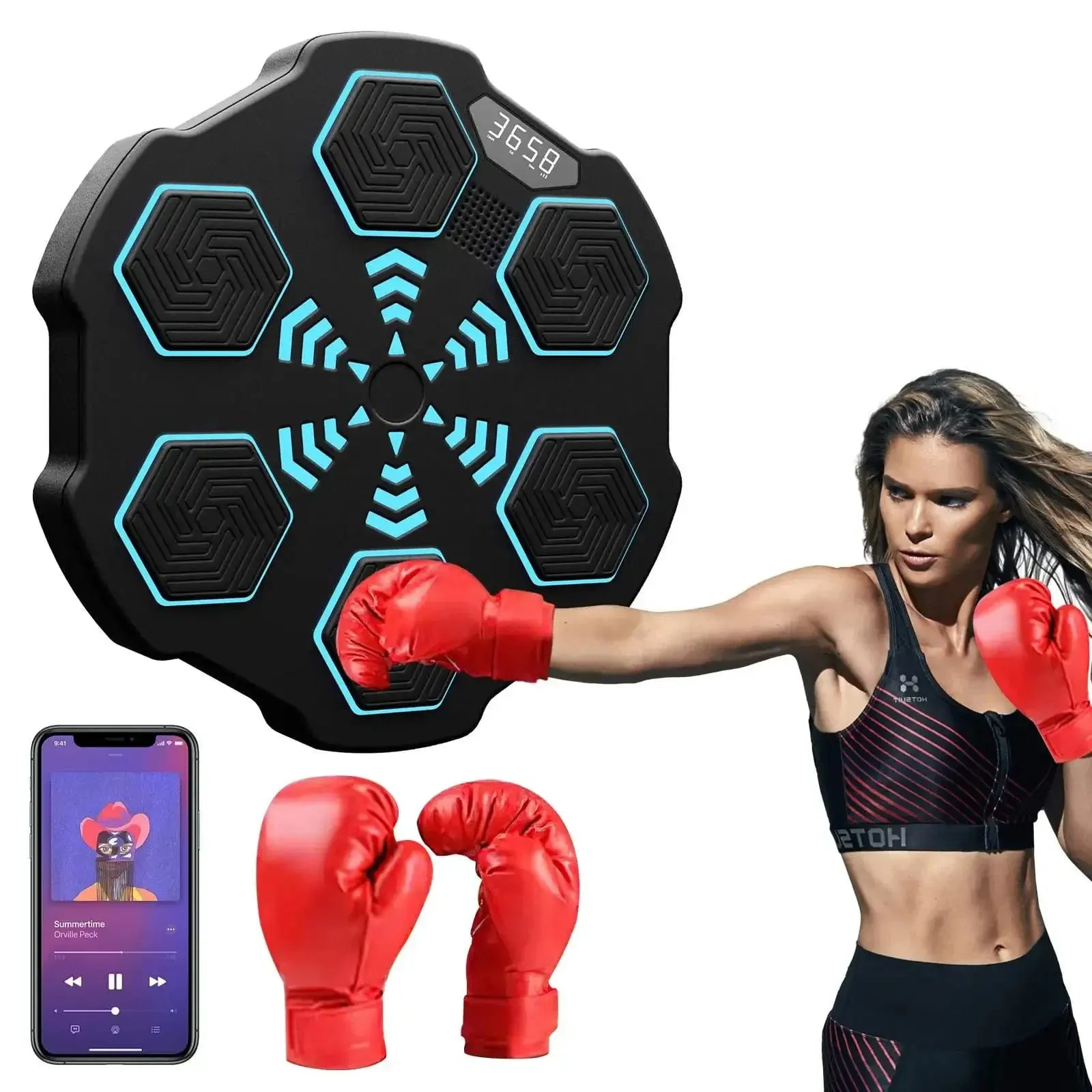RhythmStrike: Smart Sensor Interactive Boxing Machine w/ Gloves