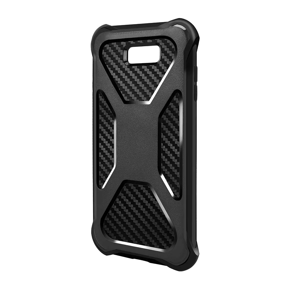 Samsung Galaxy J7 (2017) / J7 Sky Pro / J7 Perx / J7 V / J7 Prime / Galaxy Halo Case, Rugged Slim Rotating Swivel Lock Carbon Fiber Combo Clip Cover - Black
