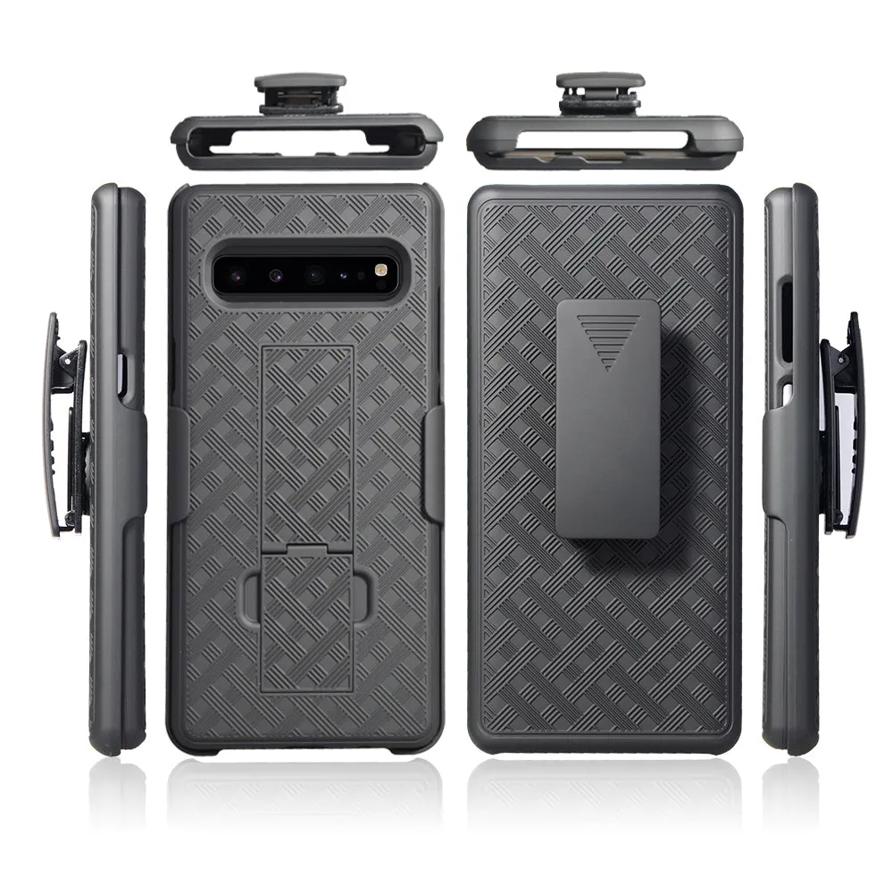Samsung Galaxy S10 5G Case,SMG977U Case, Rugged Slim Rotating Swivel Lock Holster Shell Combo Case for Galaxy S10 5G