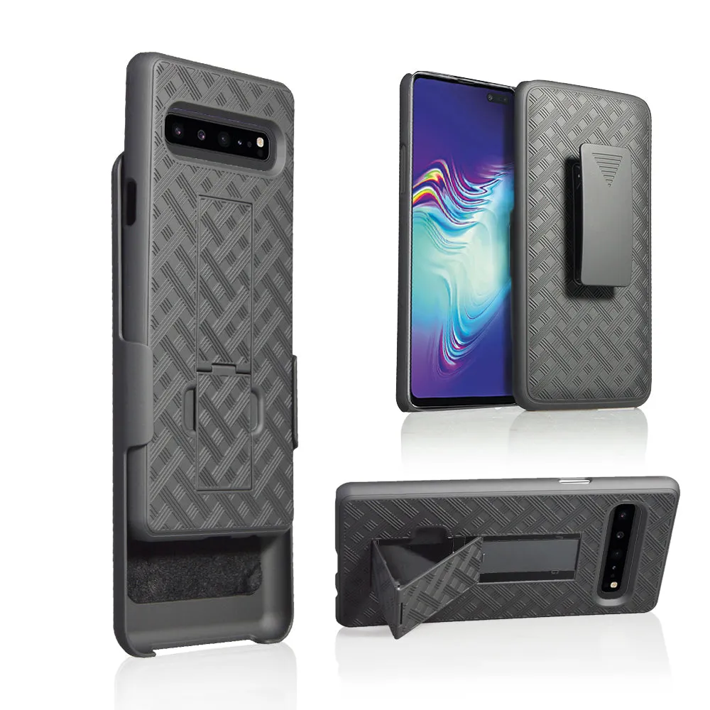 Samsung Galaxy S10 5G Case,SMG977U Case, Rugged Slim Rotating Swivel Lock Holster Shell Combo Case for Galaxy S10 5G