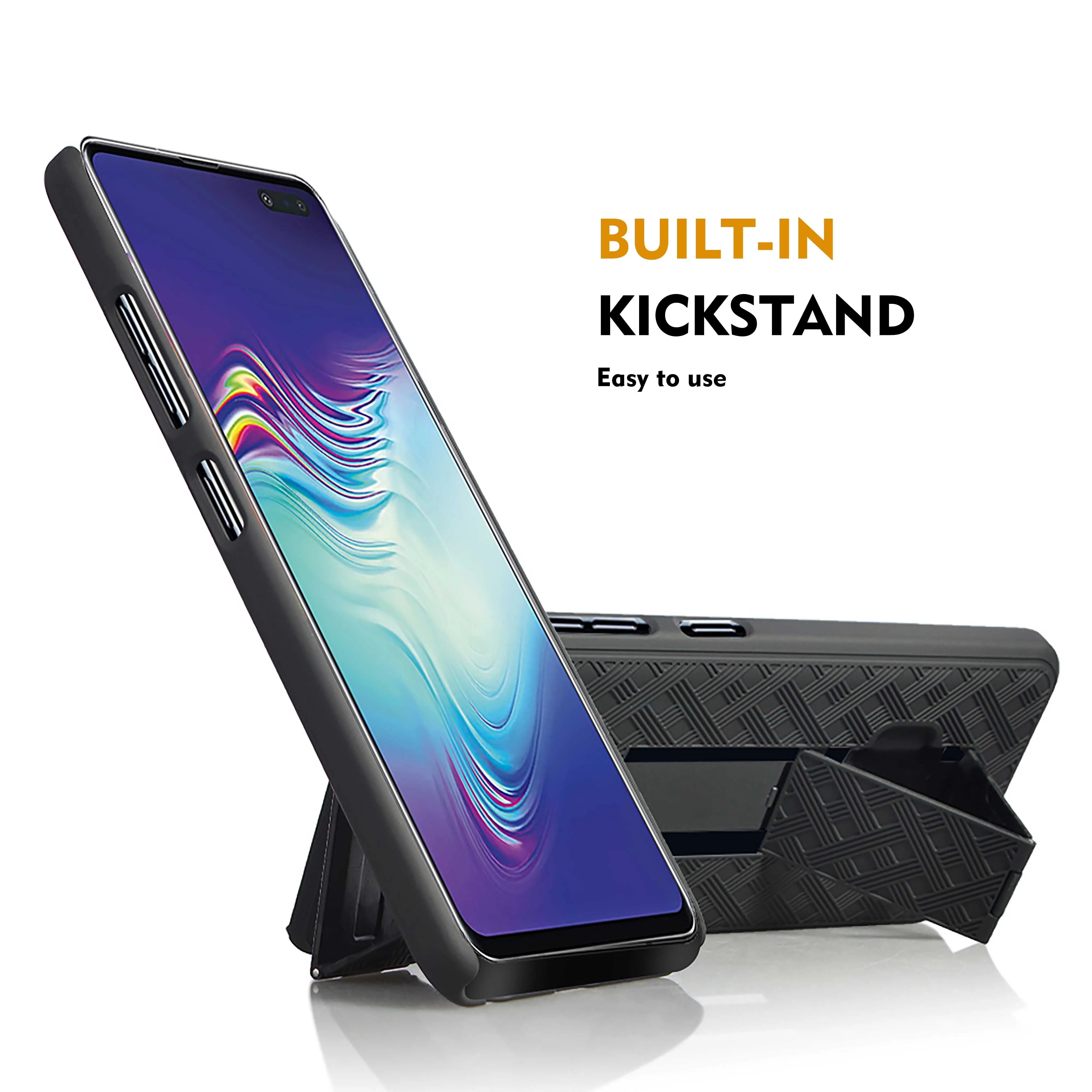 Samsung Galaxy S10 5G Case,SMG977U Case, Rugged Slim Rotating Swivel Lock Holster Shell Combo Case for Galaxy S10 5G