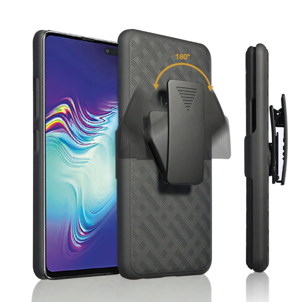 Samsung Galaxy S10 5G Case,SMG977U Case, Rugged Slim Rotating Swivel Lock Holster Shell Combo Case for Galaxy S10 5G