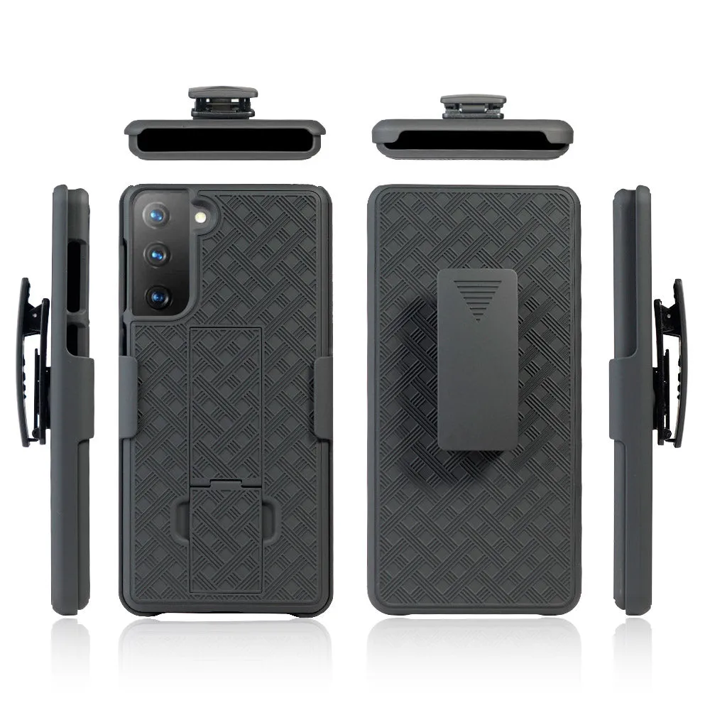 Samsung Galaxy S21  Case, Galaxy S21 Plus Case, Rugged Slim Rotating Swivel Lock Holster Shell Combo Case for Galaxy S21  /Galaxy S21 Plus