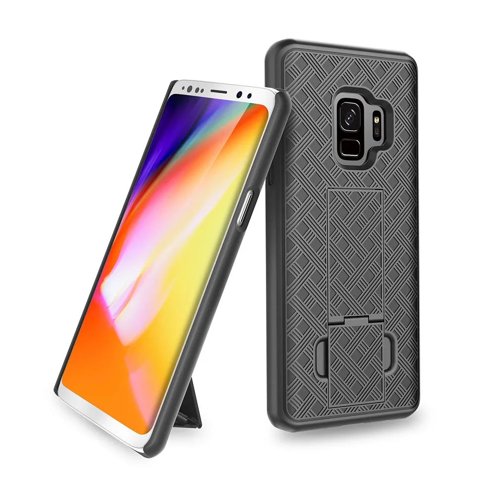 Samsung Galaxy S9 Case, SM-G960U Case, Rugged Slim Rotating Swivel Lock Holster Shell Combo Case for Galaxy S9