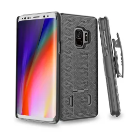 Samsung Galaxy S9 Case, SM-G960U Case, Rugged Slim Rotating Swivel Lock Holster Shell Combo Case for Galaxy S9