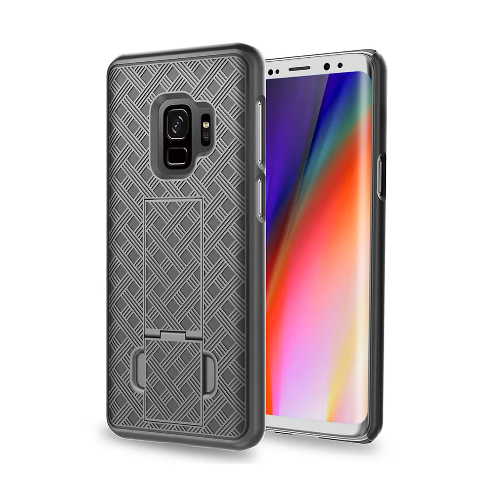 Samsung Galaxy S9 Case, SM-G960U Case, Rugged Slim Rotating Swivel Lock Holster Shell Combo Case for Galaxy S9