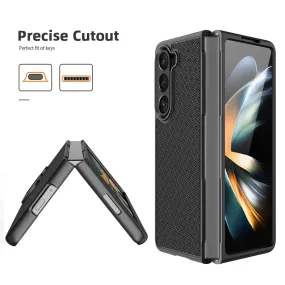 Samsung Galaxy Z Fold5 Case, Rugged Slim Rotating Swivel Lock Holster Shell Combo Clip Cover - Black