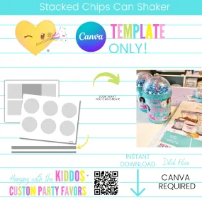 Stacked Chips Can Shaker Template