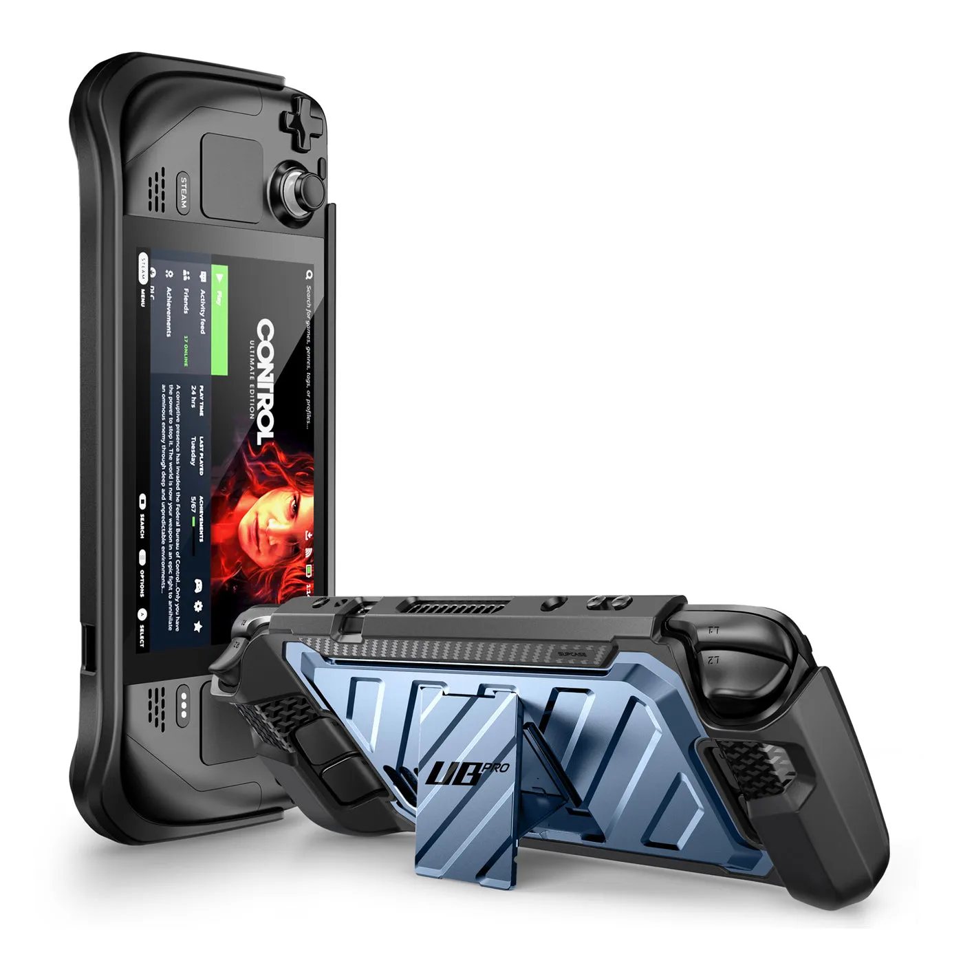 Steam Deck Unicorn Beetle PRO Rugged Kickstand Case-Metallic Blue