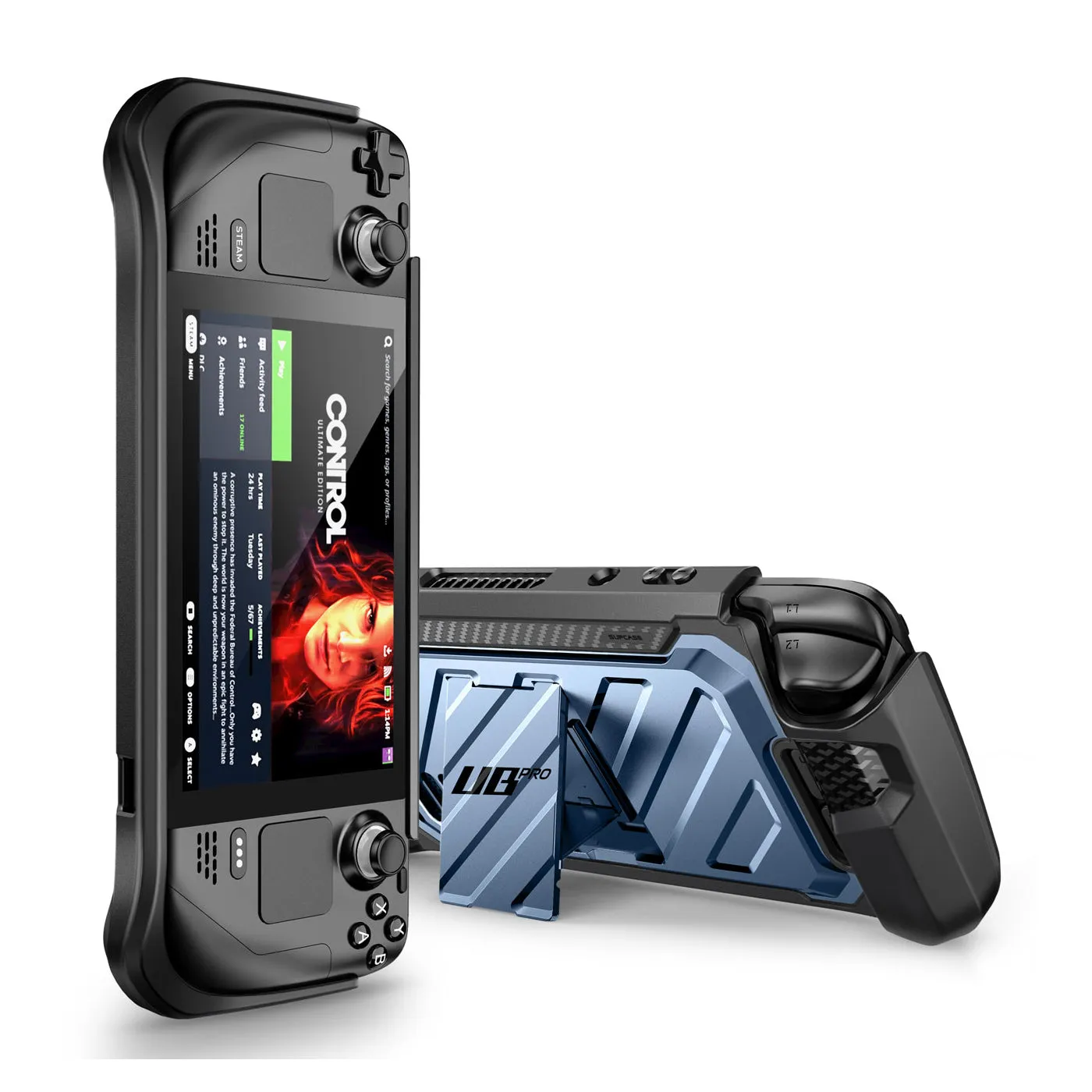 Steam Deck Unicorn Beetle PRO Rugged Kickstand Case-Metallic Blue