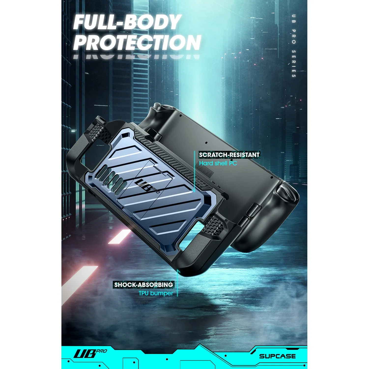 Steam Deck Unicorn Beetle PRO Rugged Kickstand Case-Metallic Blue