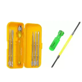 Toolkit Combo - 5 Blades Combination Screwdriver Set with Tester 2-in-1 Screwdriver (Philips and Slotted Head) Toolkit Combo - 5 Blades Combination Screwdriver Set with Tester 2-in-1 Screwdriver (Philips and Slotted Head)