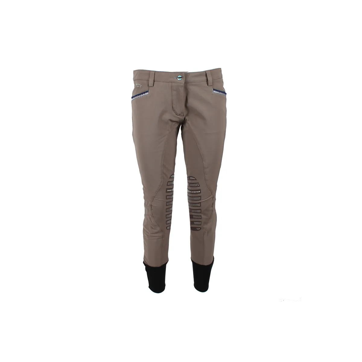 WOMEN RIDING BREECHES WITH GRIP NOLIMIT/13 ANIMO Dove grey