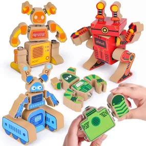 Wooden Snap Together Robot Builders