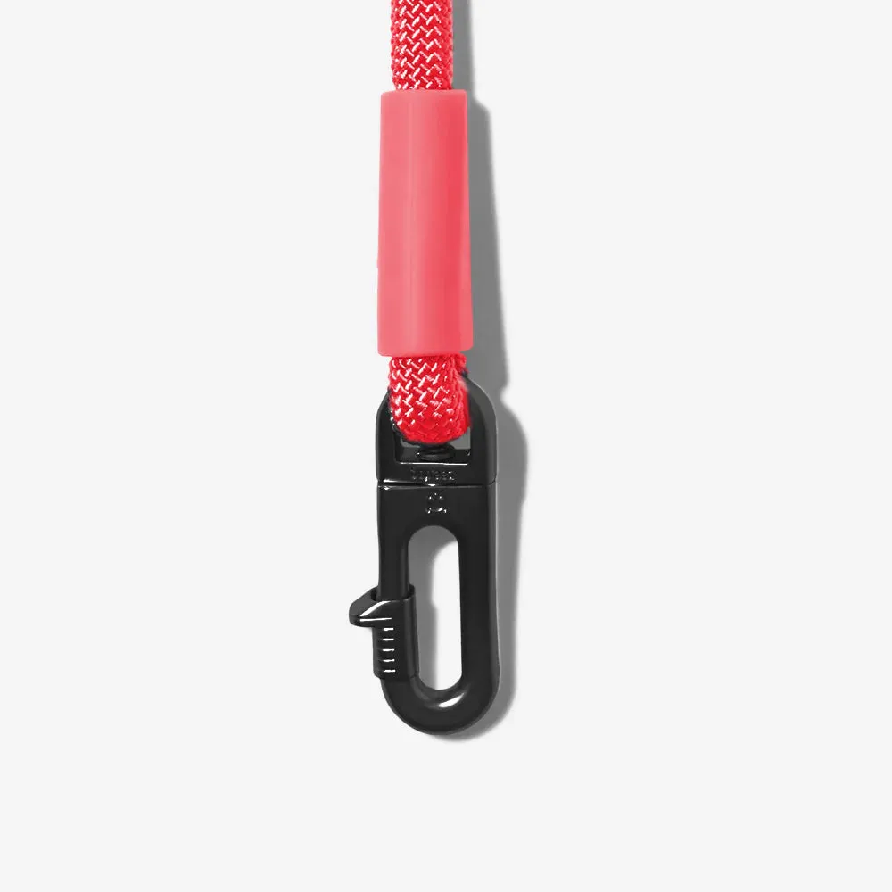Zee.Dog Handsfree Rope Dog Lead Neon Coral